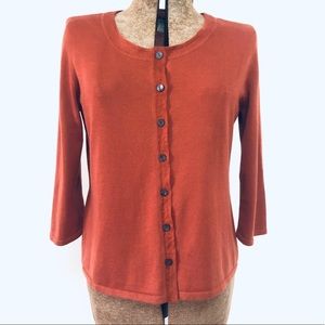 *SOLD* J.Jill Fine Knit Cotton Cardigan